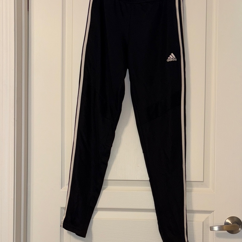 Adidas Black Sweatpants with Tapered Fit